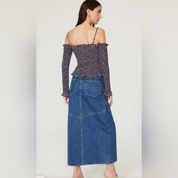 Polo Ralph Lauren Kezia Ditzy Floral Smocked Off The Shoulder Top Size XL - Picture 3 of 15